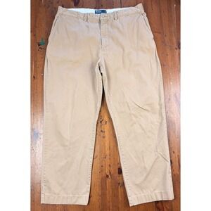 Polo Ralph Lauren Mens 38x32 Classic Fit Chino Pants Tan Khaki Size Work Golf